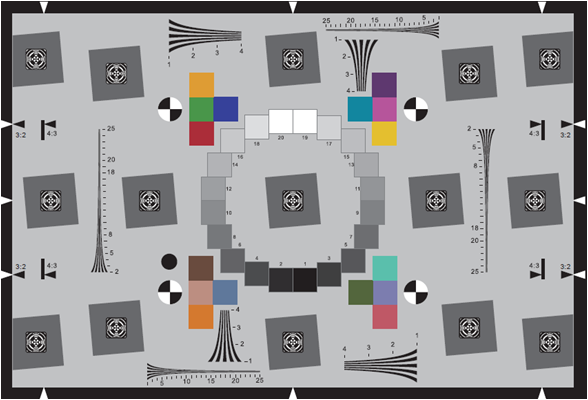 ISO 12233:2014 Edge SFR(eSFR)Test chart